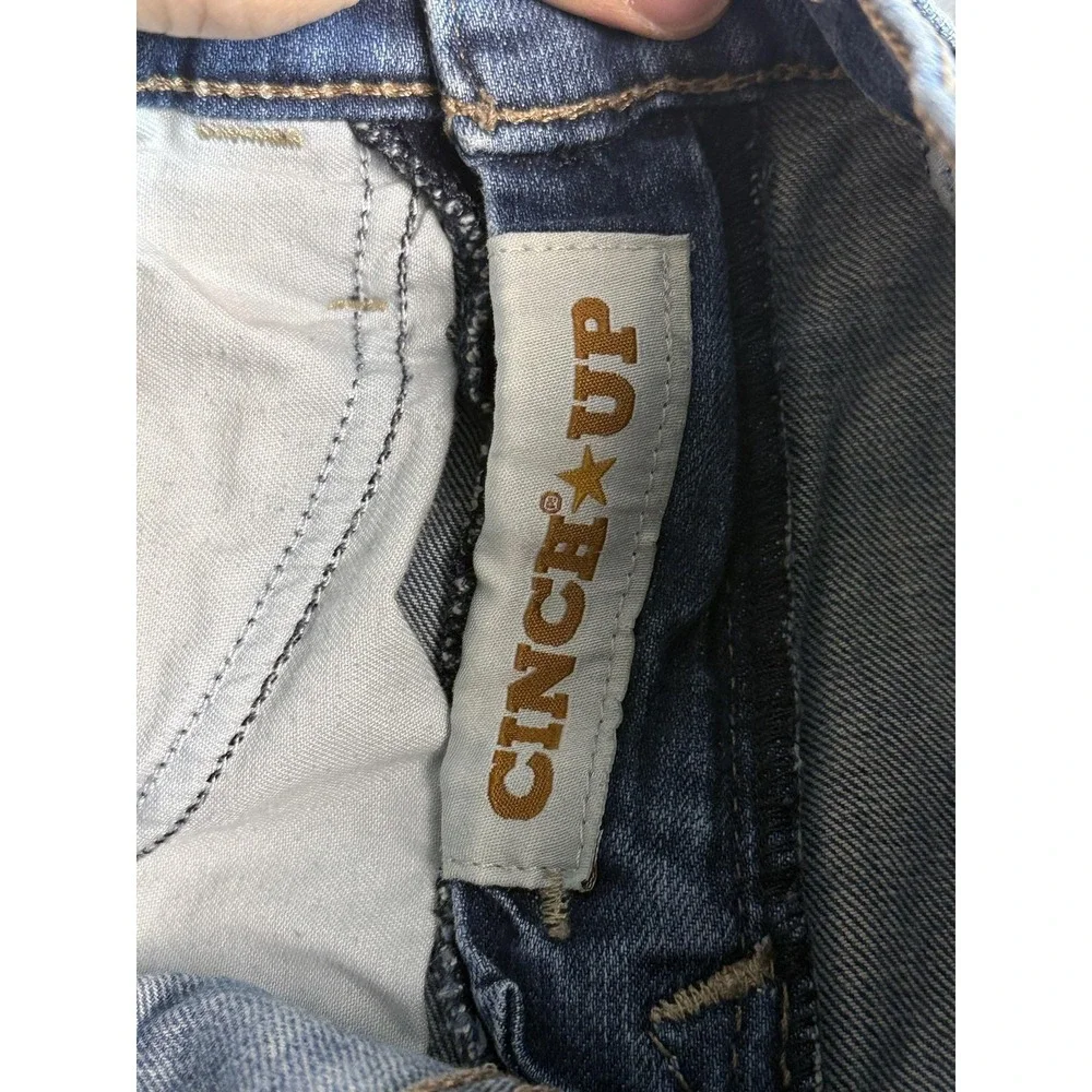 Cinch Grant Jeans Mens 30x34 Med Wash Blue Relaxed Bootcut Distressed Denim